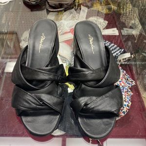 3.1 Phillip Lim Black Leather Heeled Sandals - Sz 37.5